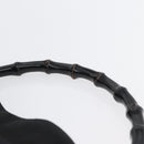 GUCCI Bamboo Shoulder Bag Nylon Black Silver 001 1577 Auth 173951-8