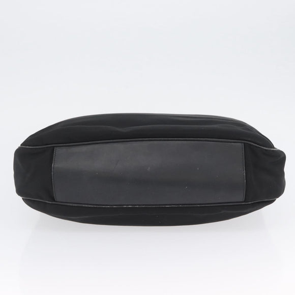 GUCCI Bamboo Shoulder Bag Nylon Black Silver 001 1577 Auth 173951