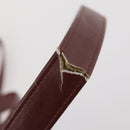 GIVENCHY Fendi Cartier Zucchino Canvas Bag Leather 3 Set Bordeaux Auth 173955-20