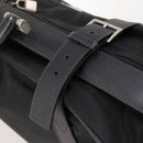 PRADA Boston Bag Nylon Black Silver Auth 173960A-8