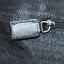 PRADA Boston Bag Nylon Black Silver Auth 173960A-23