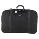 PRADA Boston Bag Nylon Black Silver Auth 173960A-13