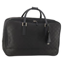 GUCCI GG Canvas Boston Bag Black Silver Auth 173961-1