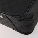 GUCCI GG Canvas Boston Bag Black Silver Auth 173961-13