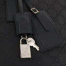 GUCCI GG Canvas Boston Bag Black Silver Auth 173961-15