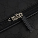 GUCCI GG Canvas Boston Bag Black Silver Auth 173961-16