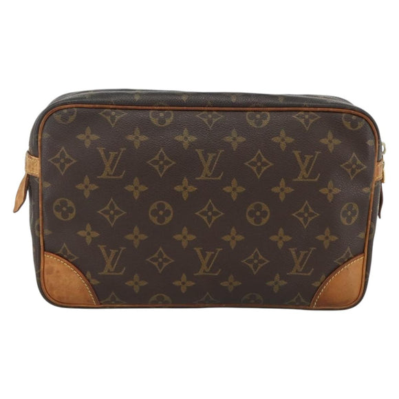 LOUIS VUITTON Monogram Compiegne 28 Clutch Bag M51845 LV Auth 173963
