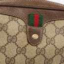 GUCCI GG Supreme Web Sherry Line Bag PVC Beige Gold 89 02 066 Auth 173966-18