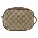 GUCCI GG Supreme Web Sherry Line Bag PVC Beige Gold 89 02 066 Auth 173966-2