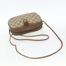 GUCCI GG Supreme Web Sherry Line Bag PVC Beige Gold 89 02 066 Auth 173966-7