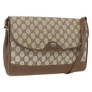 GUCCI GG Supreme Shoulder Bag PVC Leather Beige Gold 116 02 067 Auth 173967-1