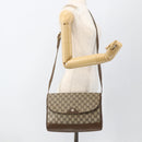 GUCCI GG Supreme Shoulder Bag PVC Leather Beige Gold 116 02 067 Auth 173967-25