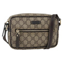 GUCCI GG Supreme Shoulder Bag PVC Beige Gold 201447 Auth 173968-1