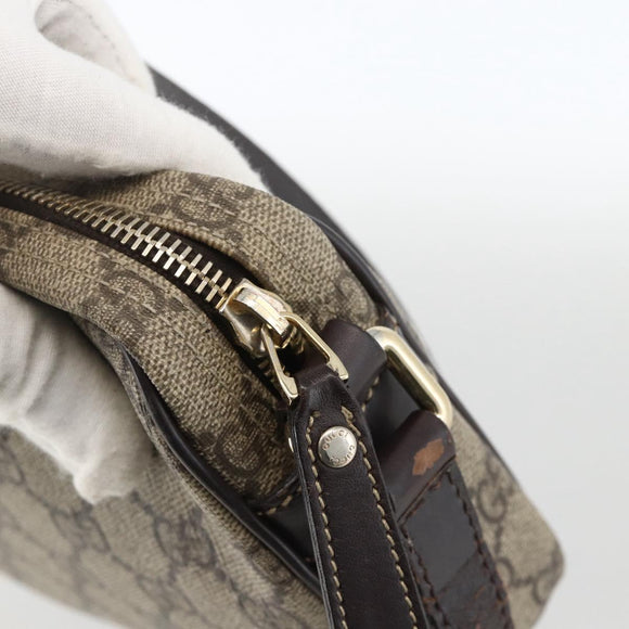 GUCCI GG Supreme Shoulder Bag PVC Beige Gold 201447 Auth 173968