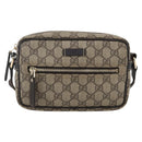 GUCCI GG Supreme Shoulder Bag PVC Beige Gold 201447 Auth 173968-13