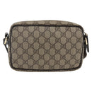 GUCCI GG Supreme Shoulder Bag PVC Beige Gold 201447 Auth 173968-2
