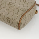 Christian Dior Honeycomb Canvas Shoulder Bag PVC Beige Gold Auth 173969-9