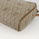 Christian Dior Honeycomb Canvas Shoulder Bag PVC Beige Gold Auth 173969-15