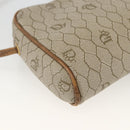 Christian Dior Honeycomb Canvas Shoulder Bag PVC Beige Gold Auth 173969-16