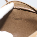 Christian Dior Honeycomb Canvas Shoulder Bag PVC Beige Gold Auth 173969-11