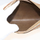 Christian Dior Honeycomb Canvas Shoulder Bag PVC Beige Gold Auth 173969-12