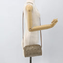 Christian Dior Honeycomb Canvas Shoulder Bag PVC Beige Gold Auth 173969-19