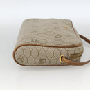 Christian Dior Honeycomb Canvas Shoulder Bag PVC Beige Gold Auth 173969-4