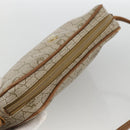 Christian Dior Honeycomb Canvas Shoulder Bag PVC Beige Gold Auth 173969-6