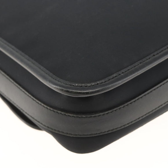 BURBERRY Shoulder Bag Nylon Black Silver Auth 173971