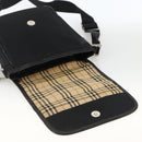 BURBERRY Shoulder Bag Nylon Black Silver Auth 173971-10