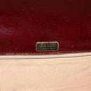 BALLY Shoulder Bag Leather Bordeaux Gold Auth 173972-10