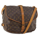 LOUIS VUITTON Monogram Saumur 35 Shoulder Bag M42254 LV Auth 173977-1