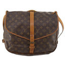 LOUIS VUITTON Monogram Saumur 35 Shoulder Bag M42254 LV Auth 173977-13