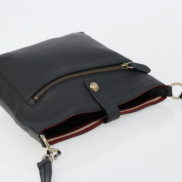 BALLY Umhängetasche Leder Schwarz Auth 173982