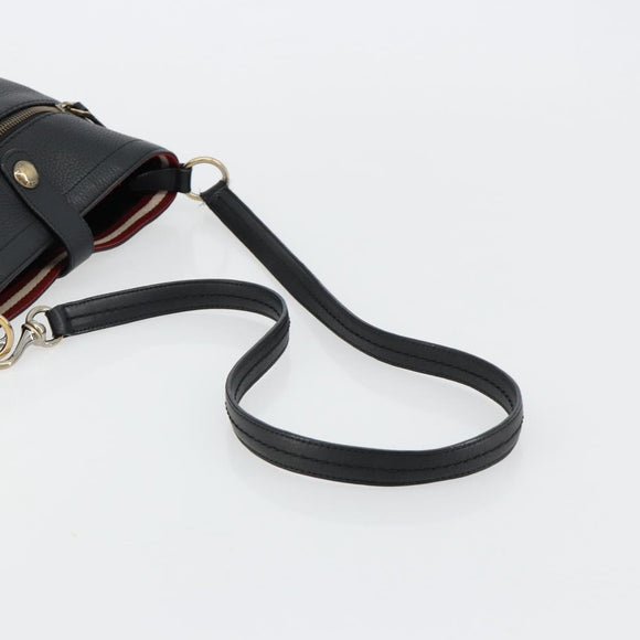 BALLY Umhängetasche Leder Schwarz Auth 173982