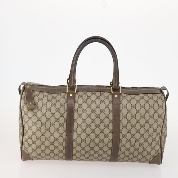 GUCCI GG Supreme Handtasche Leder 2er Set Schwarz Beige Auth 173983