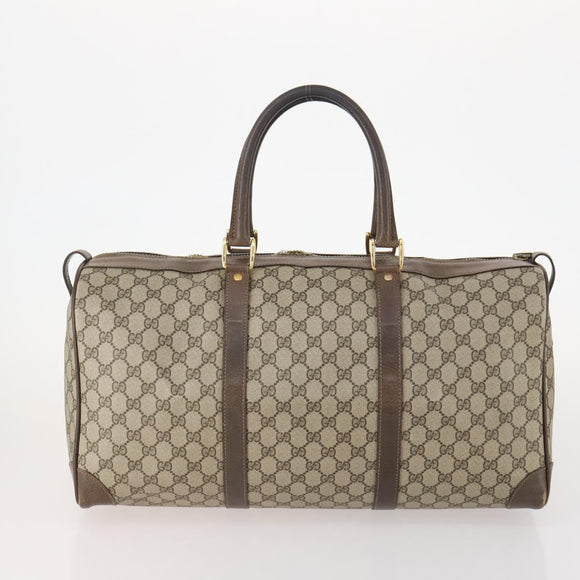 GUCCI GG Supreme Handtasche Leder 2er Set Schwarz Beige Auth 173983