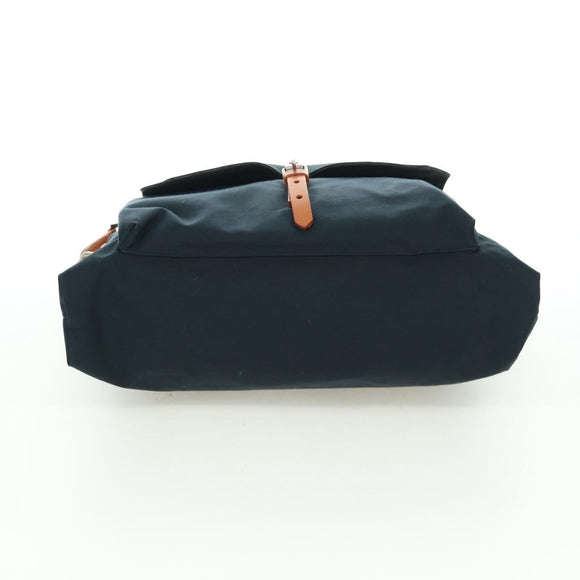 GUCCI Sherry Line Shoulder Bag Nylon Navy Silver 256312 Auth 173985A