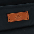 GUCCI Sherry Line Shoulder Bag Nylon Navy Silver 256312 Auth 173985A-16