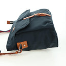 GUCCI Sherry Line Shoulder Bag Nylon Navy Silver 256312 Auth 173985A-4