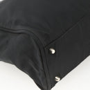 PRADA Hand Bag Nylon Black Silver Auth 173987-14