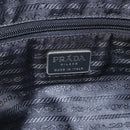 PRADA Hand Bag Nylon Black Silver Auth 173987-19
