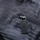 PRADA Hand Bag Nylon Black Silver Auth 173987-22