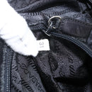 PRADA Hand Bag Nylon Black Silver Auth 173987-12
