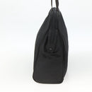 PRADA Hand Bag Nylon Black Silver Auth 173987-4