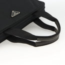 PRADA Hand Bag Nylon Black Silver Auth 173987-7