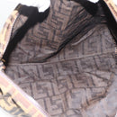 FENDI Zucca Canvas Pouch Black Brown Auth 173991-9