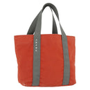 PRADA Sports Hand Bag Canvas Orange Auth 173993-1