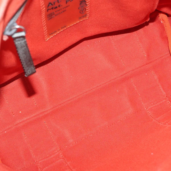 PRADA Sports Hand Bag Canvas Orange Auth 173993