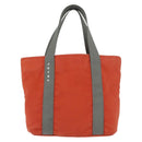 PRADA Sports Hand Bag Canvas Orange Auth 173993-13
